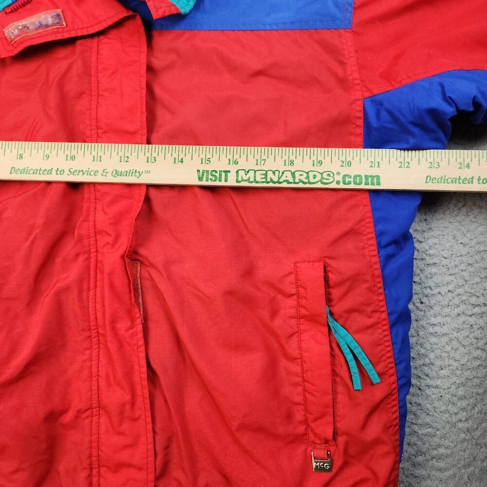 VTG 90s Parka Jacket Men Medium Fleece Lined Insulated Windbreaker Snowboard Ski - Picture 4 of 9